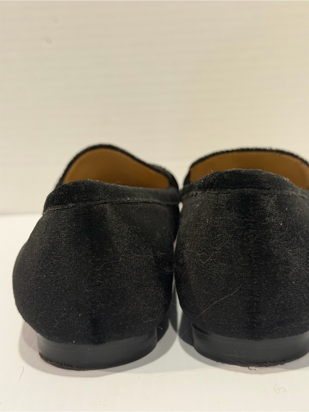 Talbots Black Velvet "Ryan Pave Bit" Loafers Size 9 M Black Gem Buckles! - Picture 8 of 12